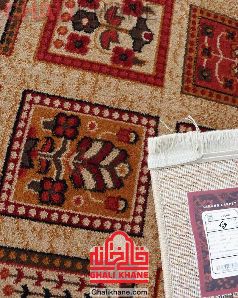 گلیم فرش سهند کلکسیون جیران کد 817 زمینه کرم