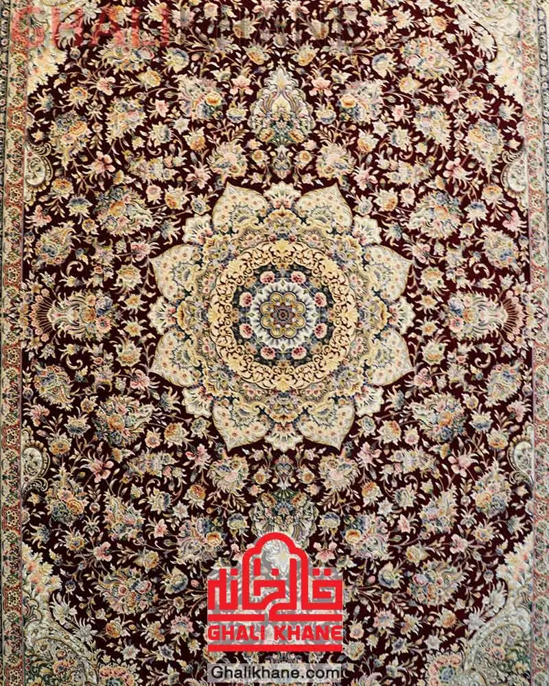 فرش ستاره کویر یزد کلکسیون عالی قاپو 1000 شانه کد HA-051-3052