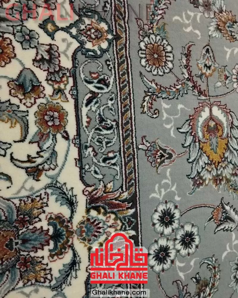 فرش ماشینی مشهد 700 شانه کد 722253 طوسی