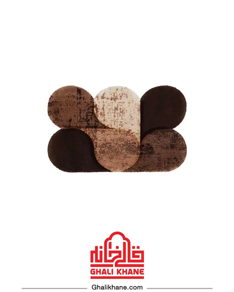 فرش مدرن زرباف طرح آوین شکلاتی