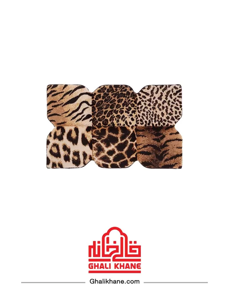 فرش پادری سه بعدی زرباف طرح پوستی شکلاتی