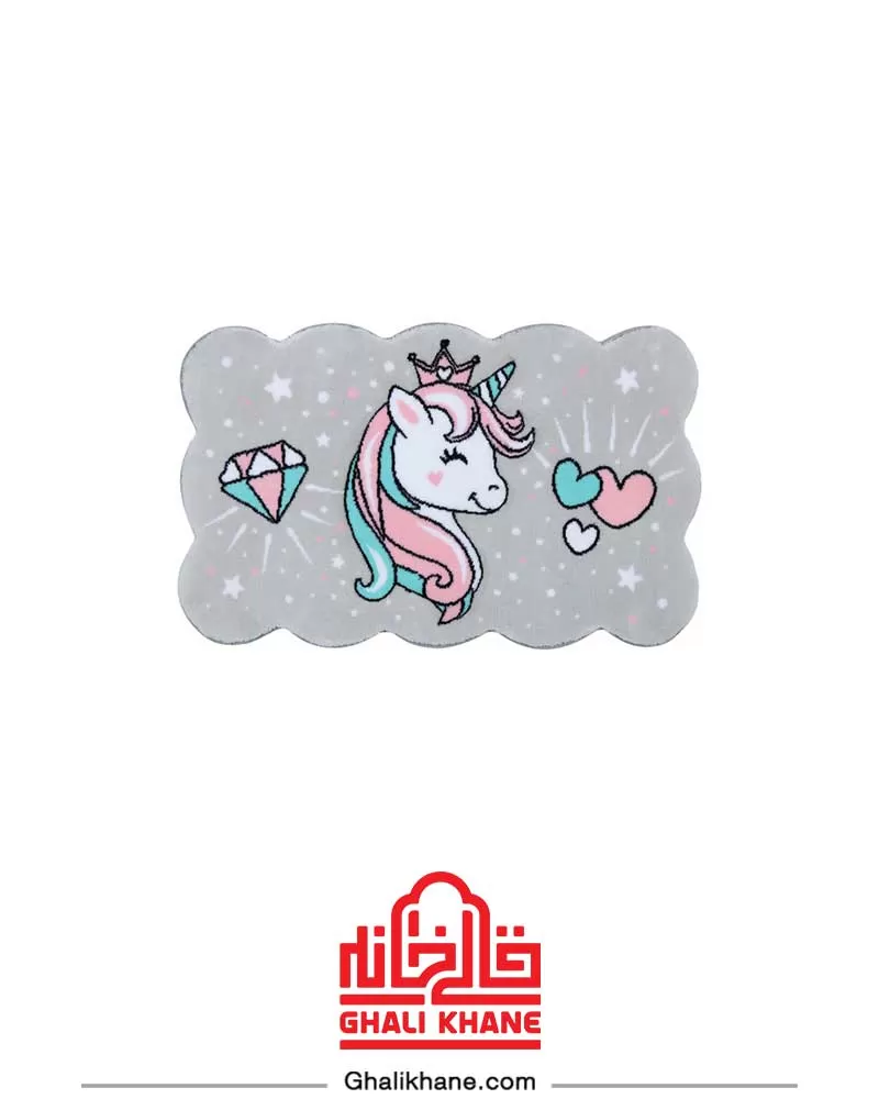 فرش  پادری فانتزی کودک زرباف طرح یونیکورن