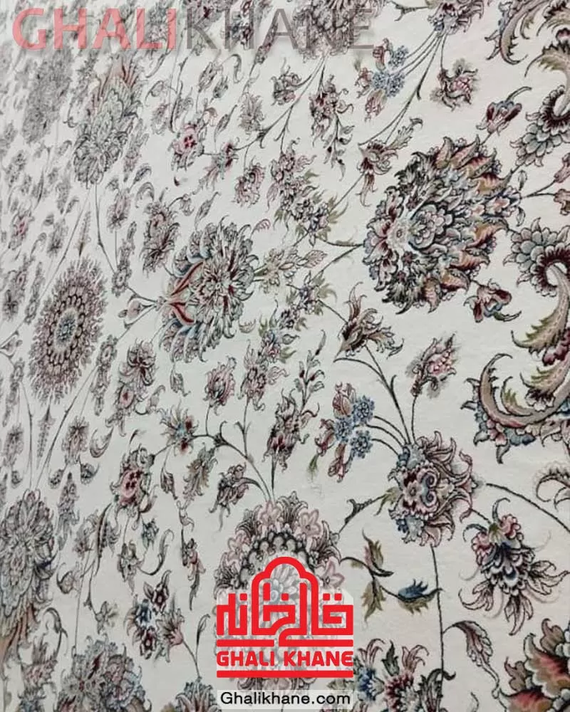 فرش زمرد مشهد 1500 شانه کد 46001 طرح افشان