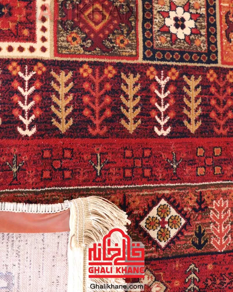 فرش هیوا 700 شانه طرح درختی رنگ‌ بژ