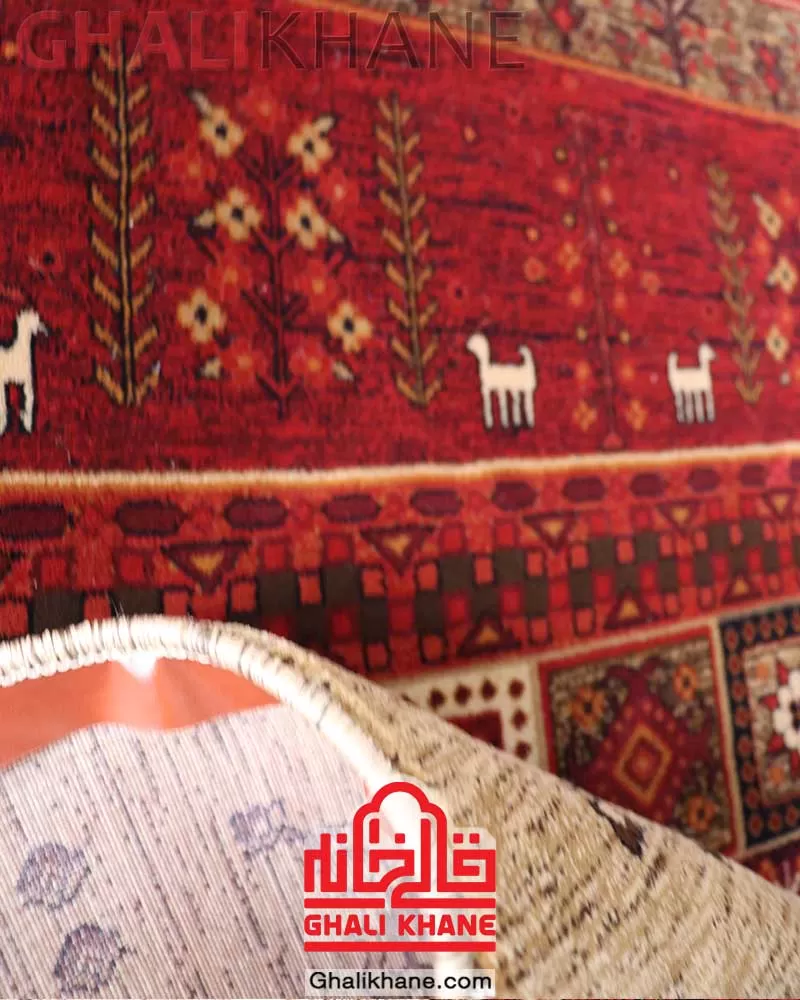 فرش هیوا طرح درختی رنگ‌ بژ