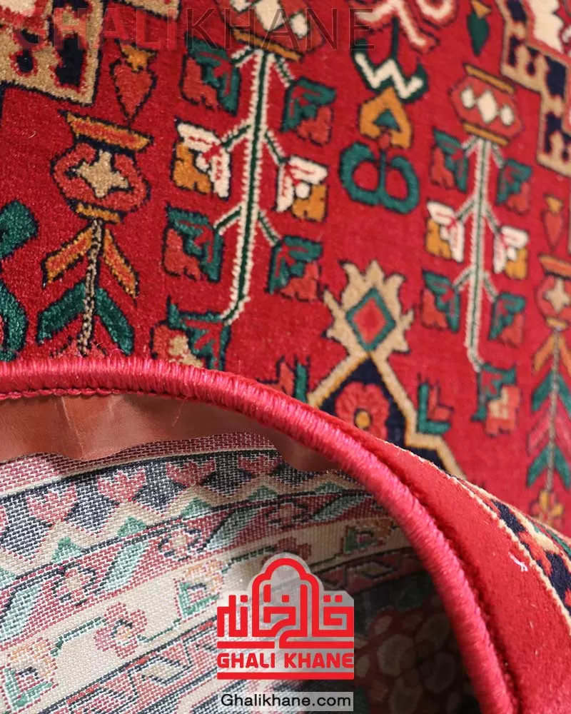 فرش هیوا 700 شانه طرح اناری رنگ‌ لاکی