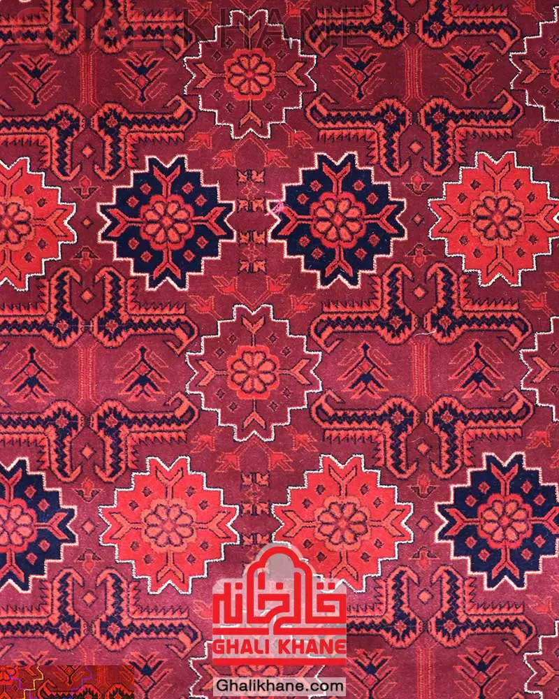 فرش هیوا طرح بلوچ رنگ‌ لاکی