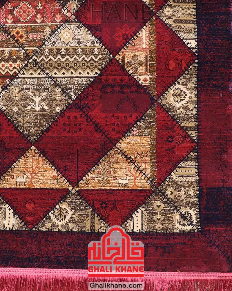 فرش هیوا 700 شانه طرح چهل تکه