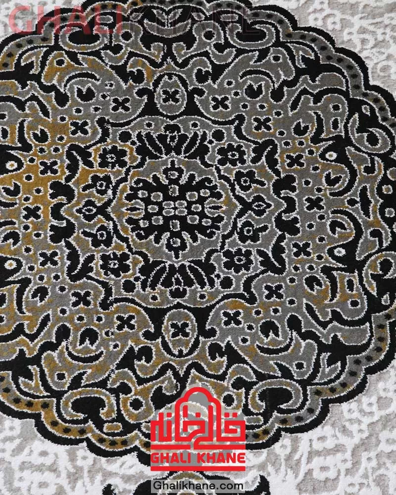 فرش ماشینی کاشان طرح آسایش مدل ترنج