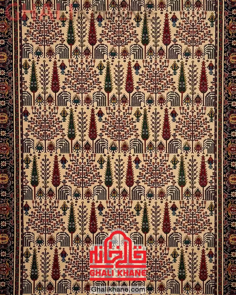 فرش سینراد 700 شانه  کد 7017 نخودی