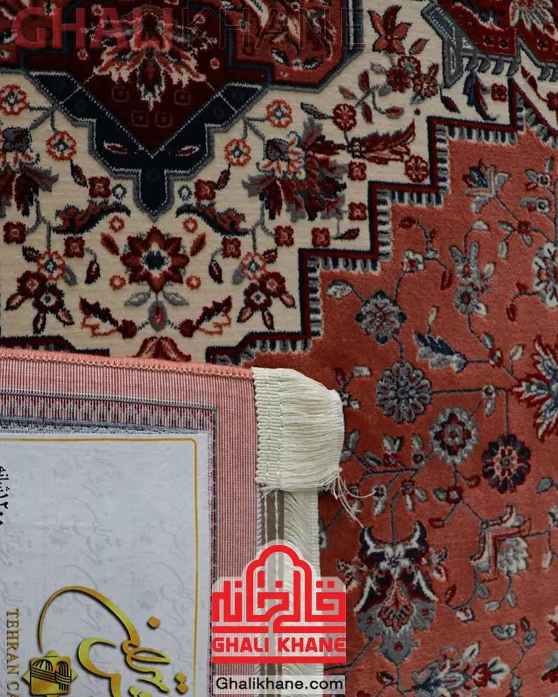 فرش تهران 1200 شانه طرح هریس مسی