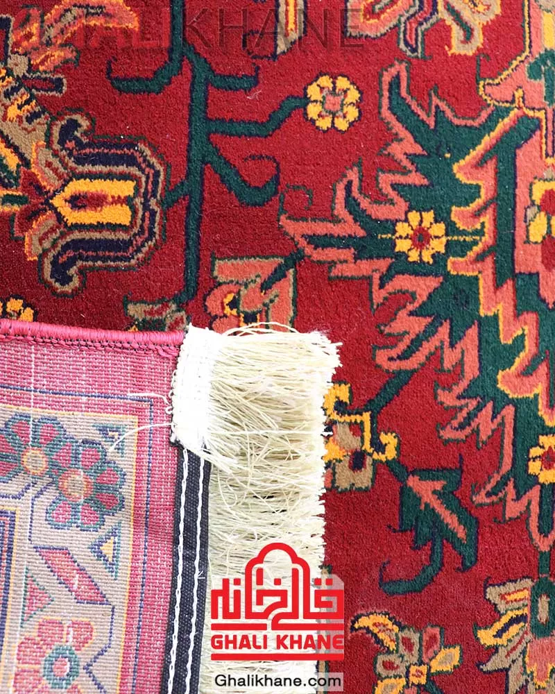 فرش هیوا کلکسیون سبز 700 شانه طرح هریس کد 15101 لاکی