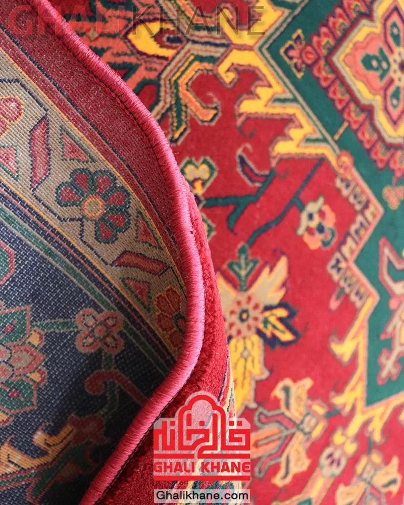 فرش هیوا کلکسیون سبز 700 شانه طرح هریس کد 15101