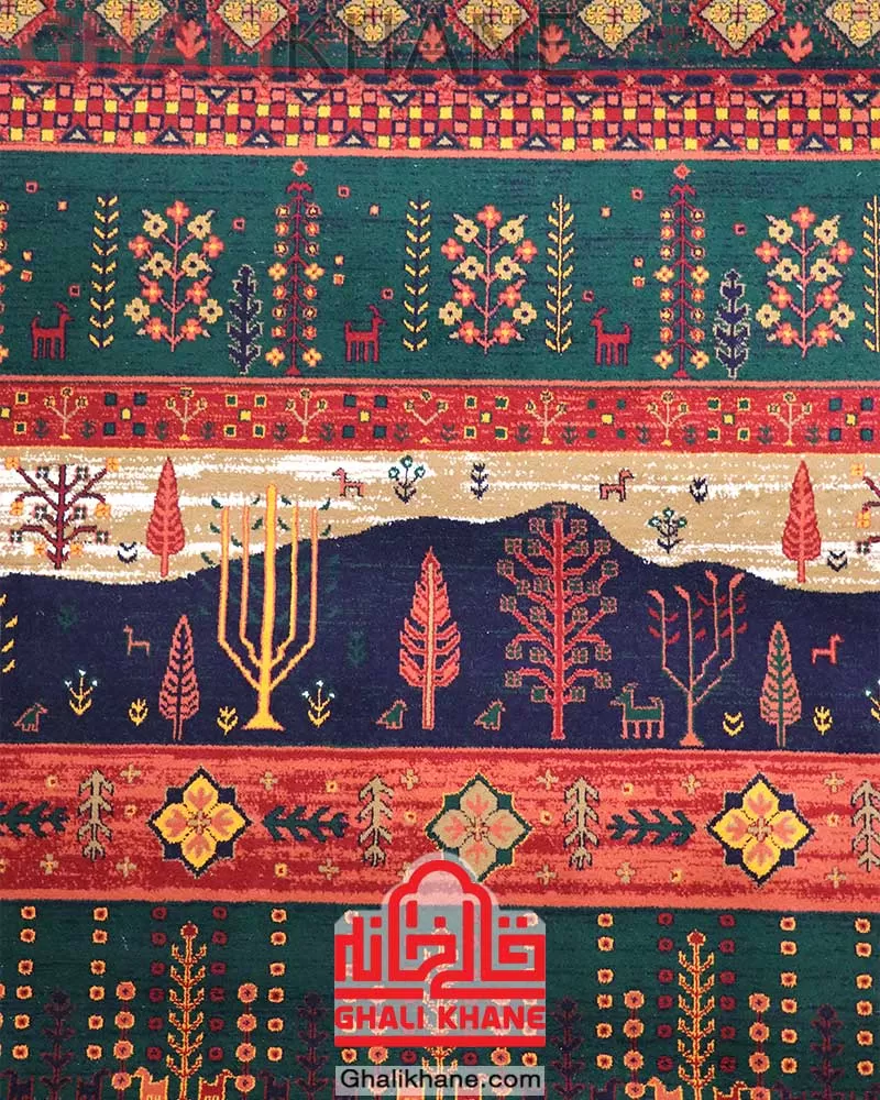 فرش هیوا کلکسیون سبز  700 شانه کد 1520