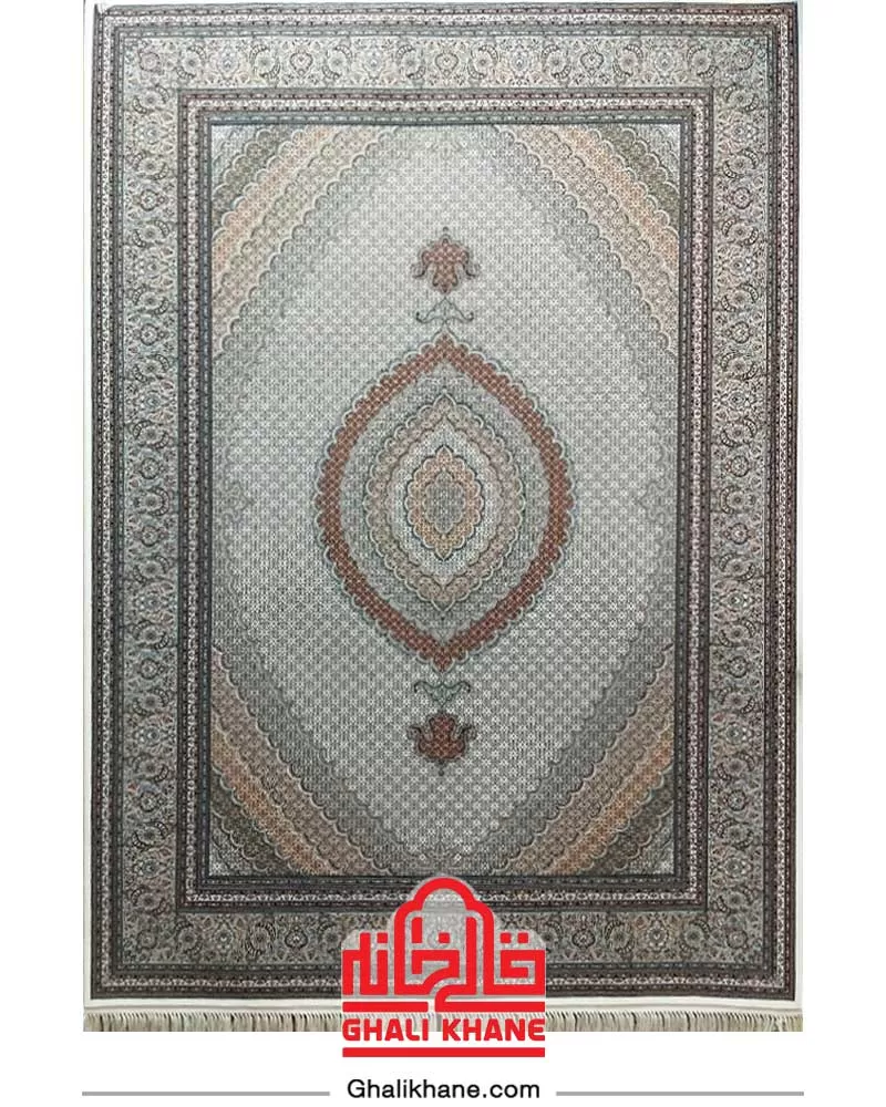 فرش ماشینی مشهد 1200 شانه کد 802115 ریزماهی  کرم