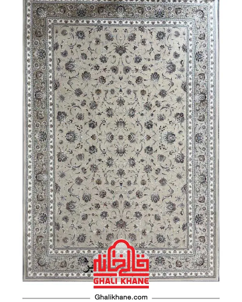 فرش مهرآور کلکسیون اطلس 1200 شانه طرح مرسانا بژ