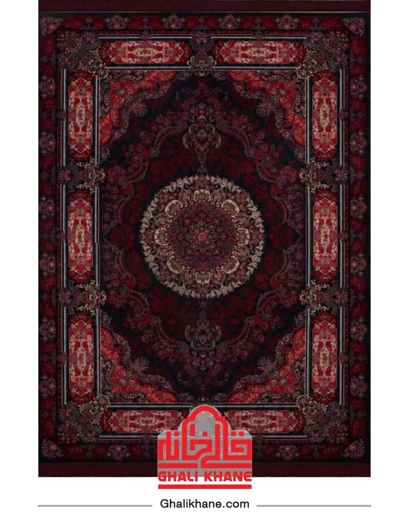 فرش ایده آل 1200 شانه کلکسیون دیارا  کد A20 سرمه ای