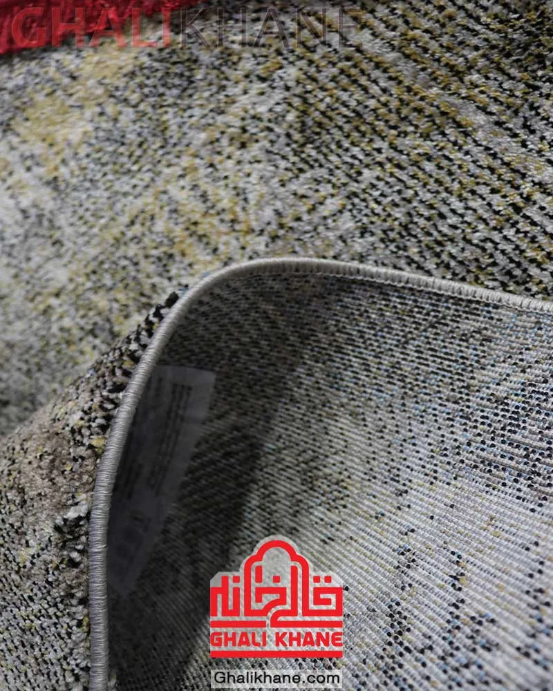 گلیم فرش ماشینی ساوین کد 4352 نقره‌ای روشن مناسب آشپزخانه