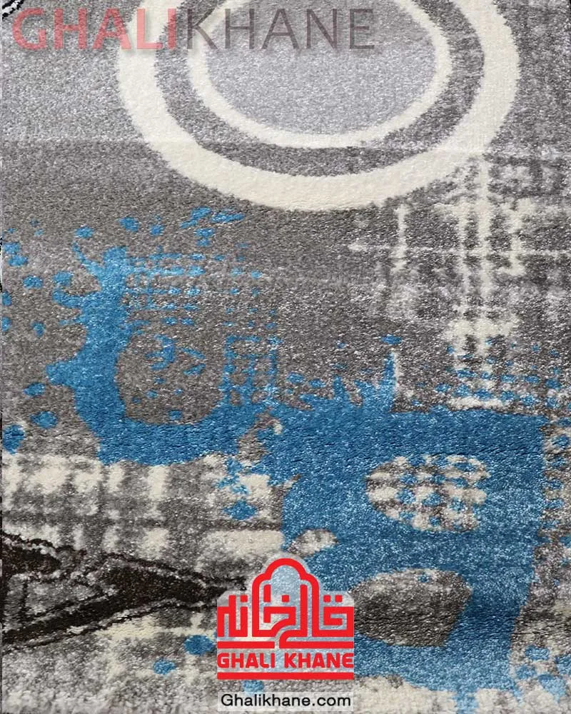 گلیم فرش ماشینی ساوین طرح پسر گیتار زن سبک فانتزی