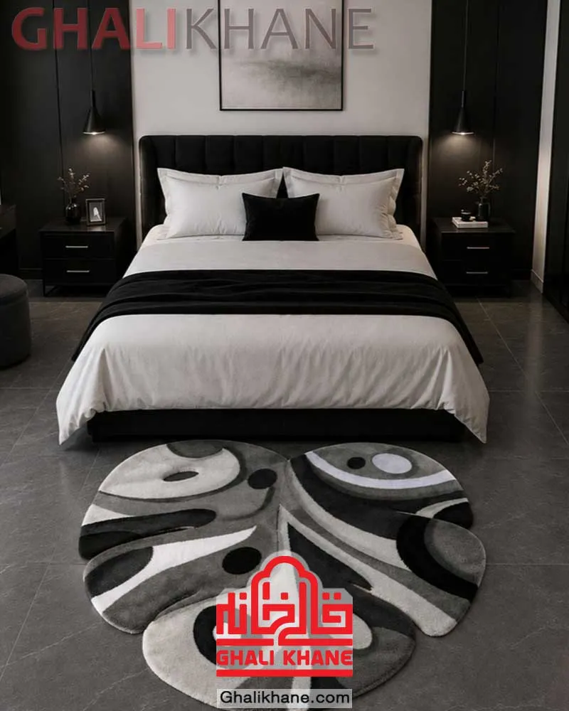 فرش مدرن زرباف طرح برگ انجیری