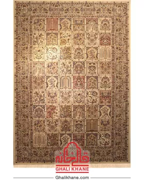 فرش ستاره کویر یزد کلکسیون شاه عباسی  500 شانه کد XI-X047-1401