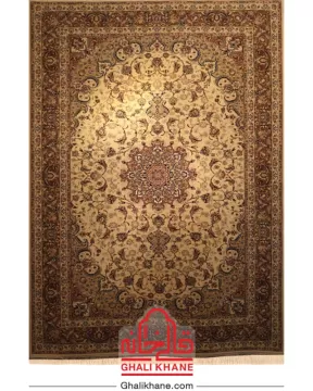 فرش ستاره کویر یزد کلکسیون شاه عباسی  500 شانه کد XI-X051-1703