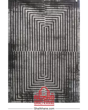 فرش ماشینی طرح تیفانی کد 6008 زمینه طوسی