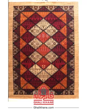 گلیم فرش سهند کلکسیون جیران کد 812 زمینه کرم