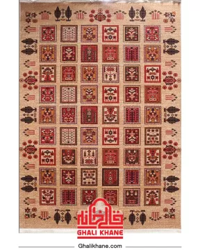 گلیم فرش سهند کلکسیون جیران کد 817 زمینه کرم