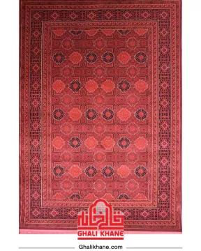 فرش هیوا 700 شانه طرح بلوچ رنگ‌ لاکی