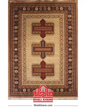 فرش هیوا 700 شانه طرح خزان بژ