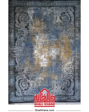 فرش ماشینی مشهد 700 شانه کد 87533 زغال سنگی