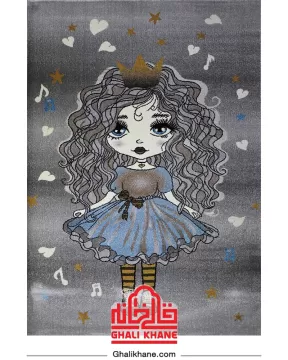 گلیم فرش ماشینی ساوین طرح لوسی طوسی