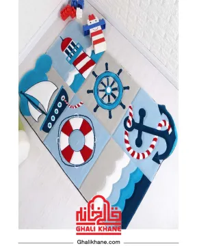 فرش فانتزی کودک زرباف طرح ملوانی