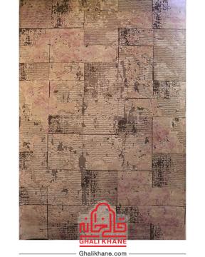 فرش ماشینی طرح کالرفول کد 1427 زمینه طوسی بنفش