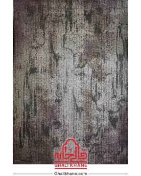 فرش ماشینی طرح کالرفول کد 1407 زمینه طوسی