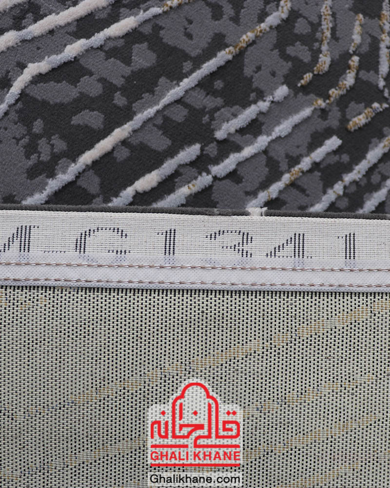 فرش ماشینی طرح پالادیوم کد G-1341 زمینه طوسی