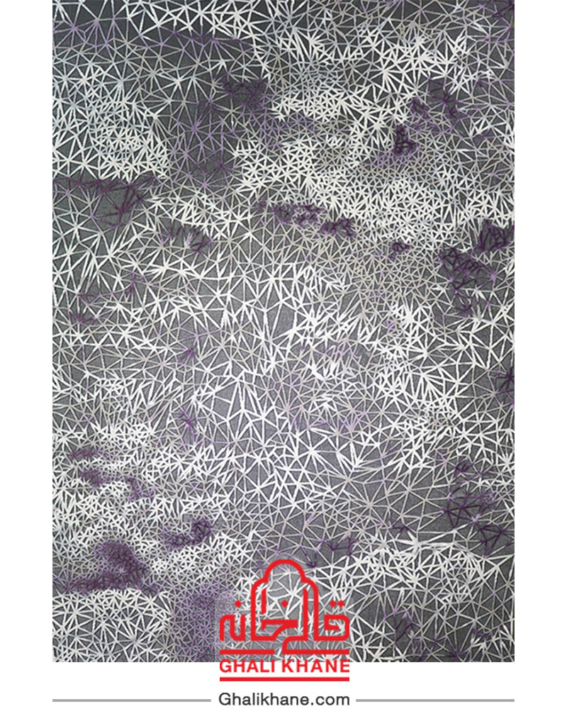فرش ماشینی طرح پالادیوم کد G-1011 زمینه طوسی