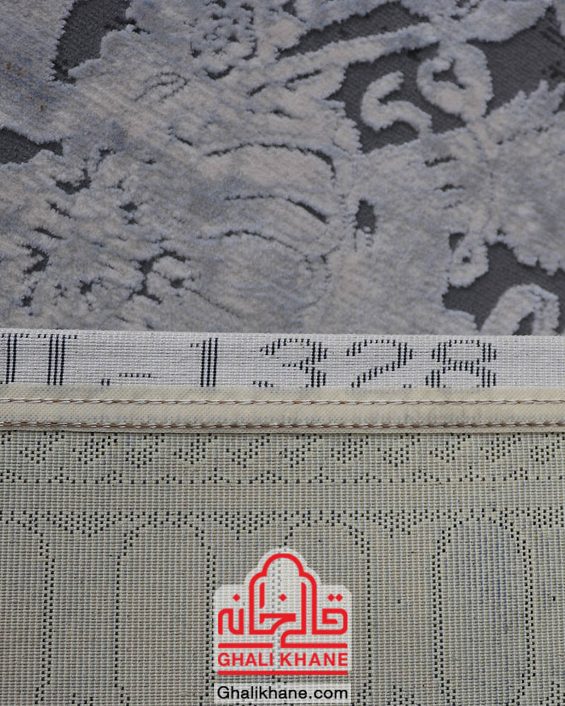 فرش ماشینی طرح کالرفول کد 1328 زمینه طوسی