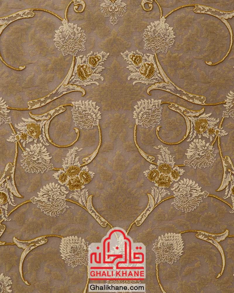 فرش مدرن طرح وینتیج 1200 شانه نینا فیلی طلایی
